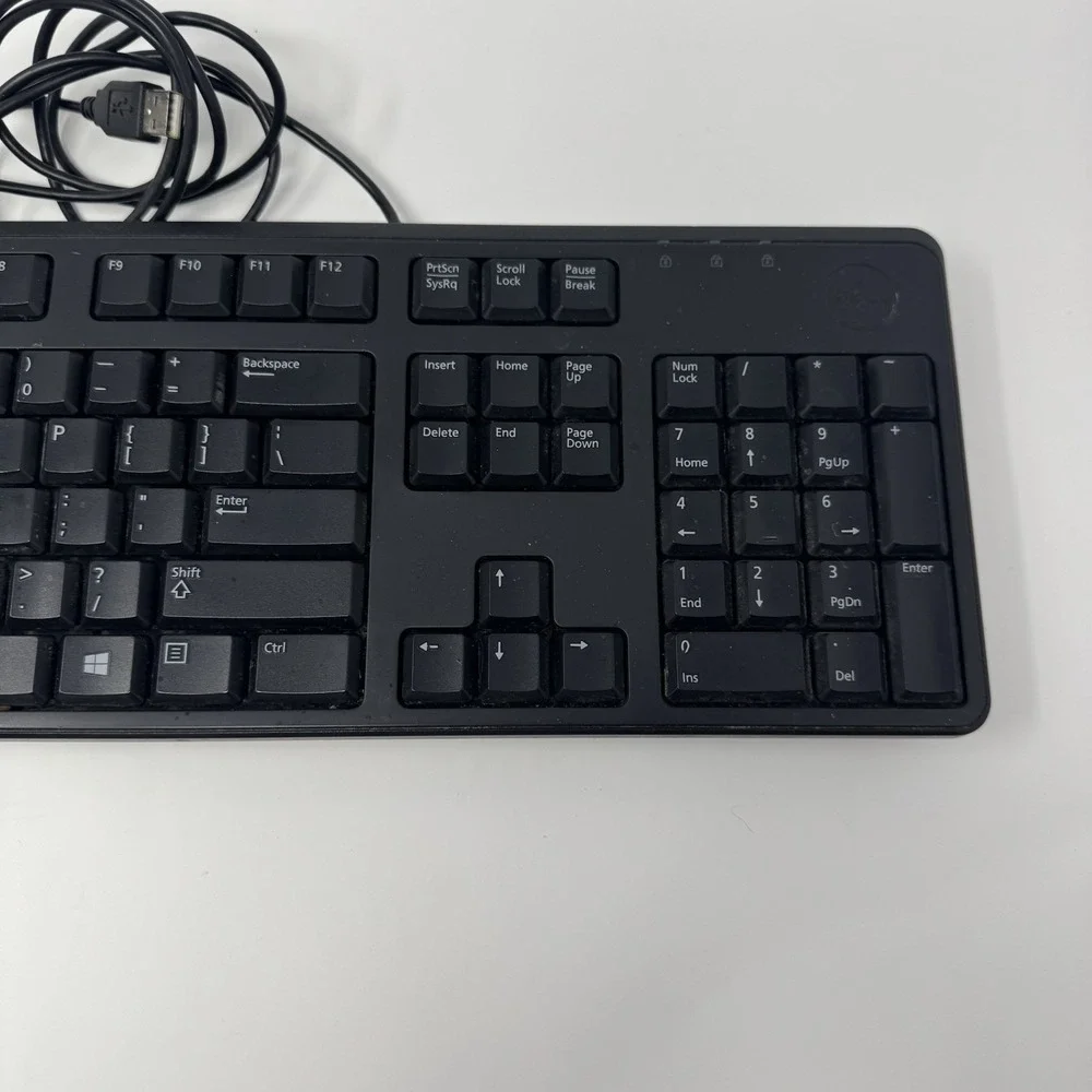 Dell KB212-B USB Quiet Key Keyboard - Black - Tested